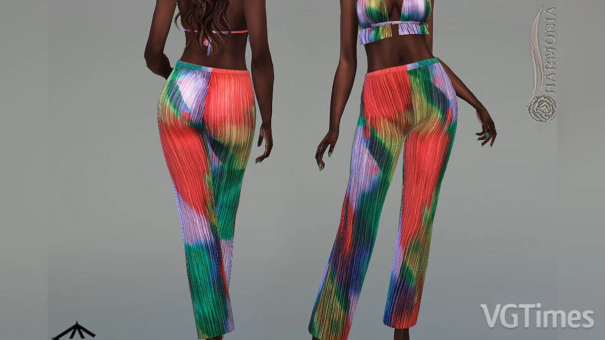 The Sims 4 — Pantalón plisado estampado