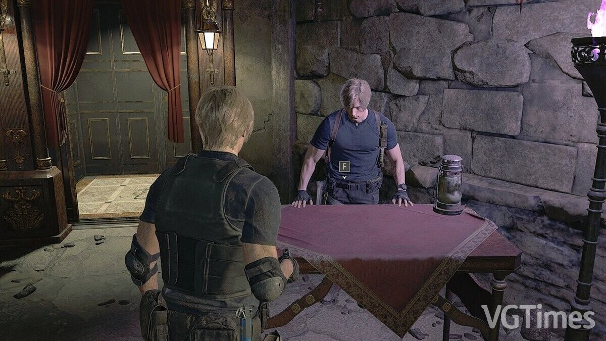 Resident Evil 4 Remake (2023) — Leon replaces the Merchant