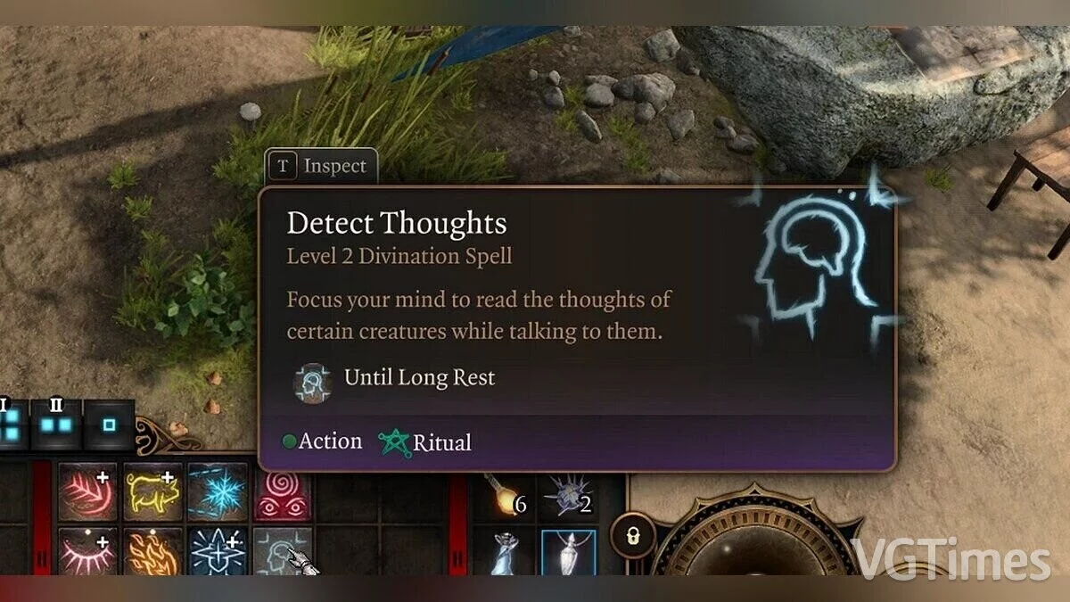 Baldur&#039;s Gate 3 — Detecting thoughts without concentration