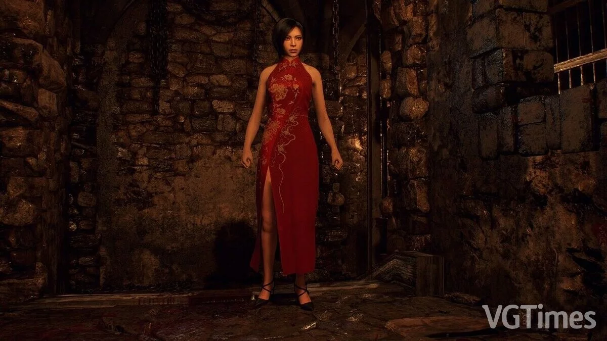 Resident Evil 4 Remake: Separate Ways — Ada con vestido rojo y sin medias