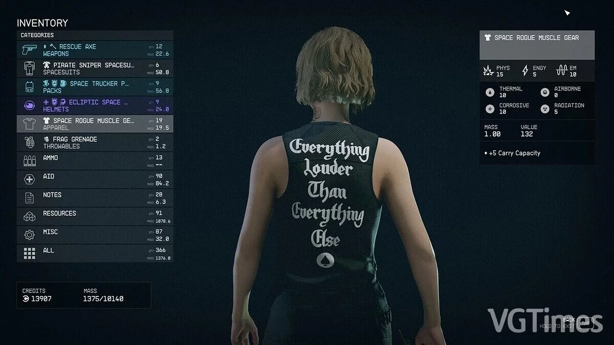 Starfield — Футболка и штаны Motorhead