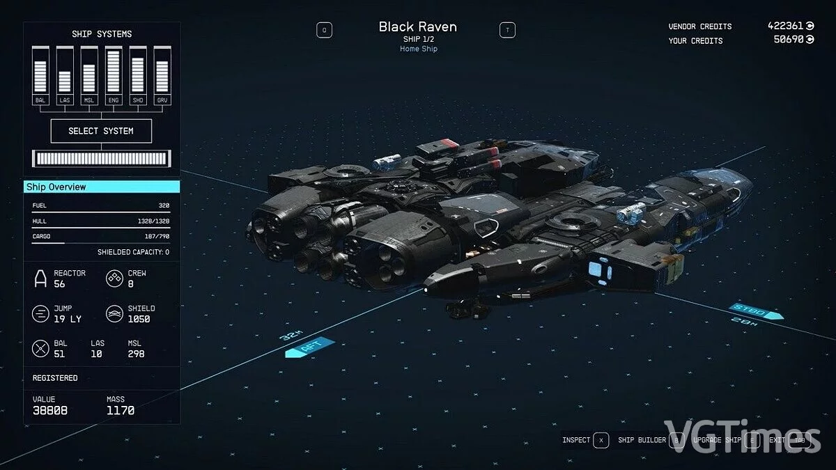 Starfield — Космический корабль «Чёрного Ворона»