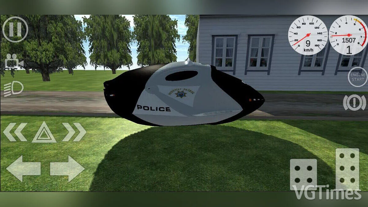 Simple Car Crash Physics Sim — Летающая полицейская машина