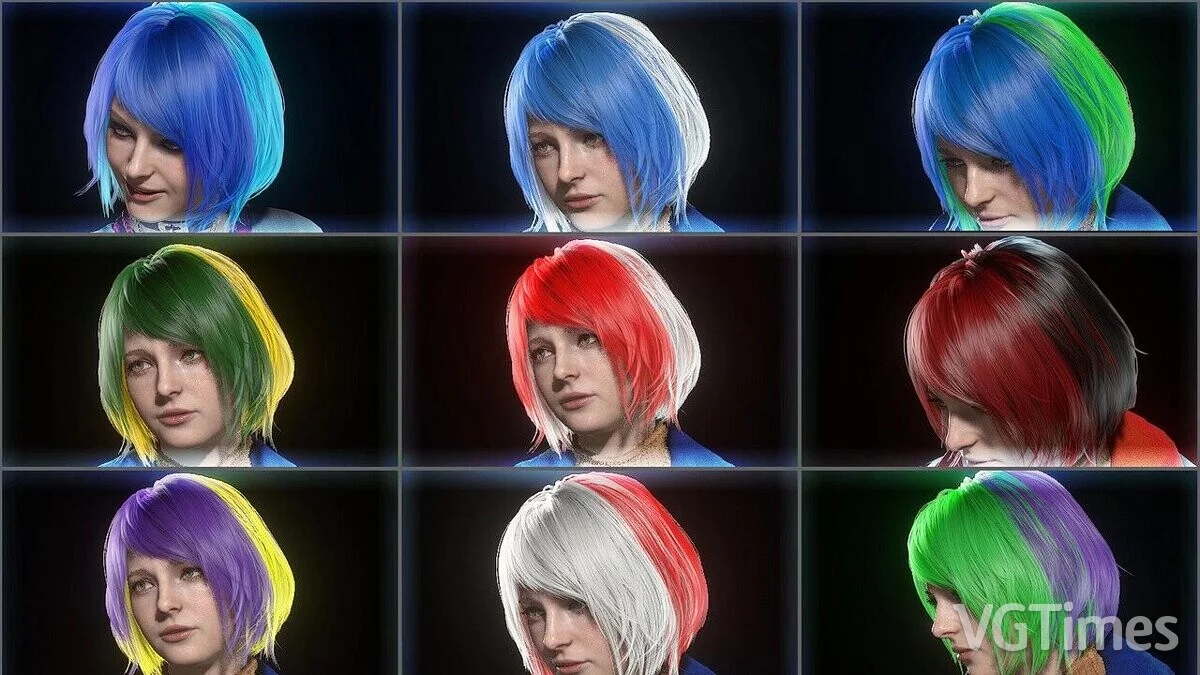 Resident Evil 4 Remake (2023) — Multicolored hair for Ashley