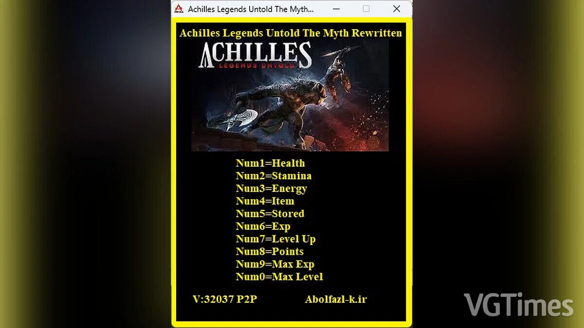 Achilles: Legends Untold — Trainer (+10) [32037]