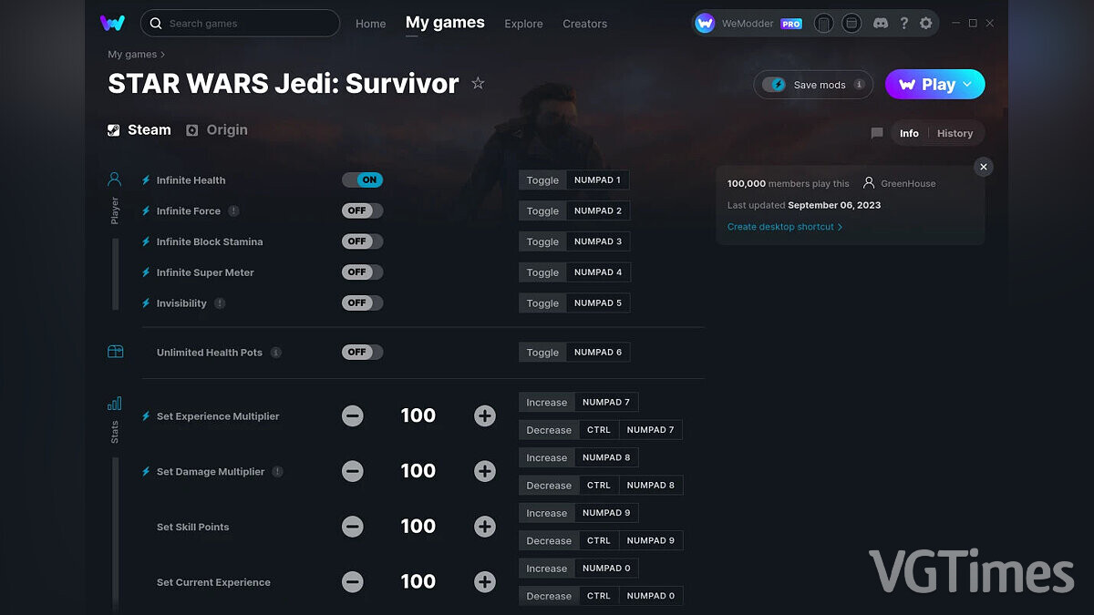 Star Wars Jedi: Survivor — Trainer (+15) from 09/06/2023 [WeMod]