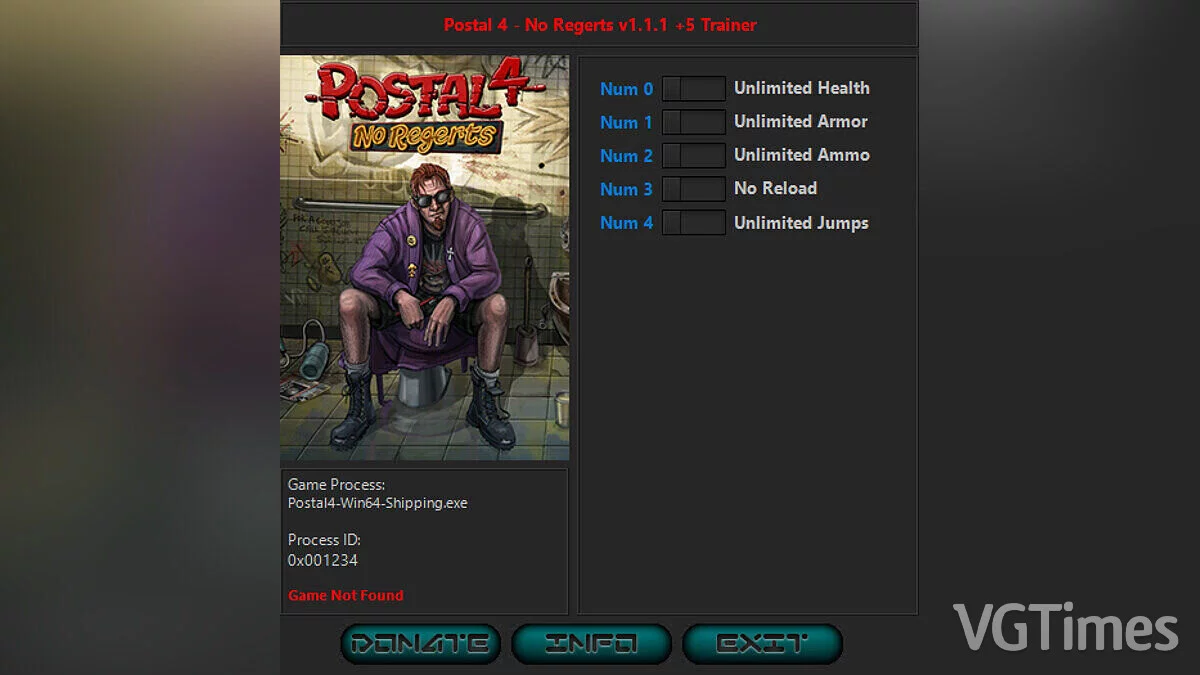 Postal 4: No Regerts — Trainer (+5) [1.1.1]