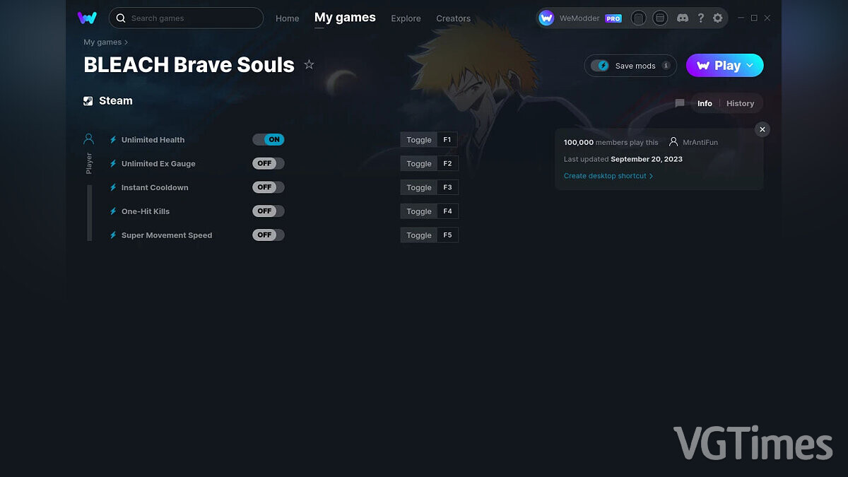 BLEACH Brave Souls — Trainer (+5) from 09.20.2023 [WeMod]