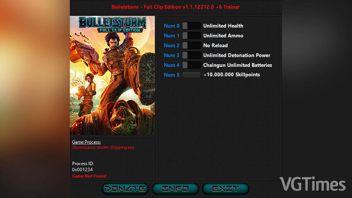 Bulletstorm: Full Clip Edition — Trainer (+6) [1.1.12212]