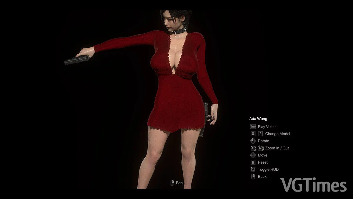 Resident Evil 4 Remake: Separate Ways — Ada in a dress with big breasts