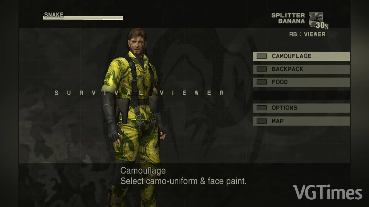 Metal Gear Solid: Master Collection Vol. 1 — Camuflaje de plátano