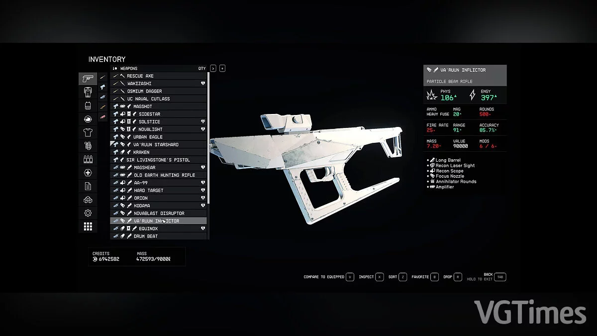 Starfield — Белое оружие ва'рууна