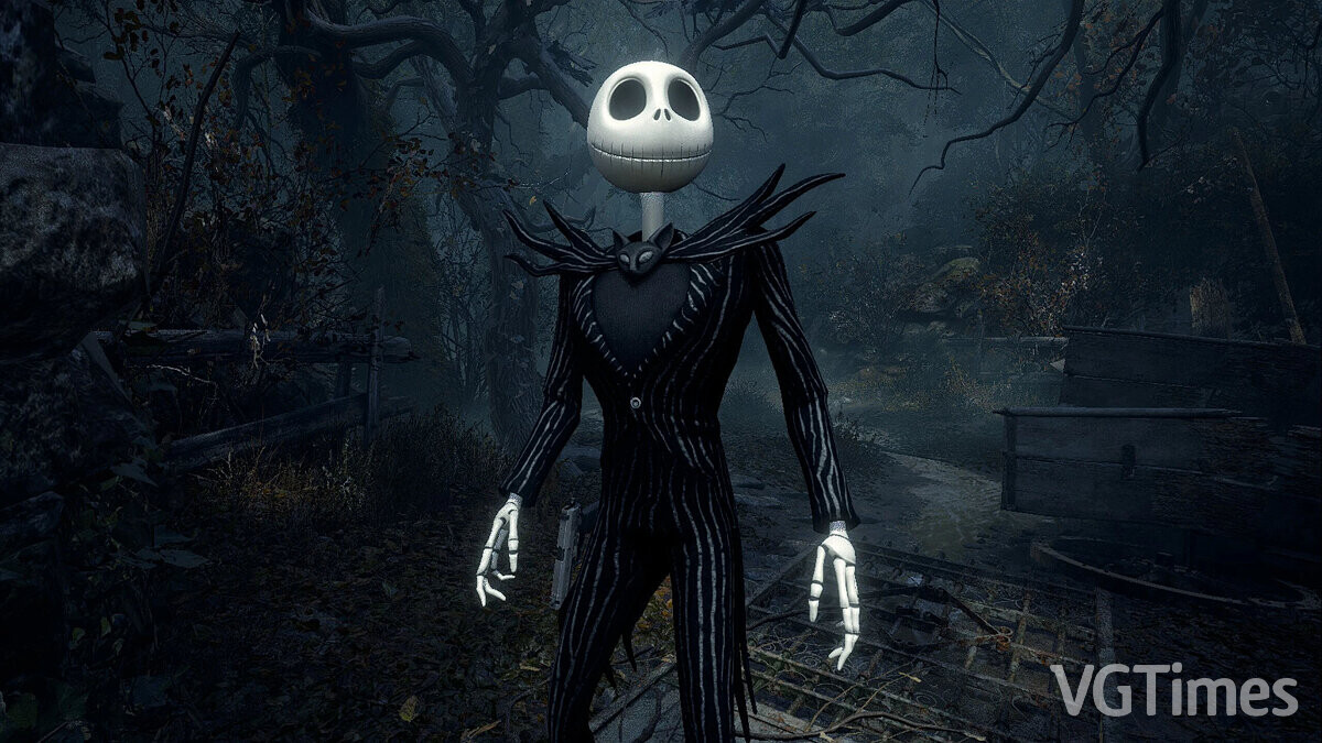 Resident Evil 4 Remake (2023) — Jack Skellington instead of Leon