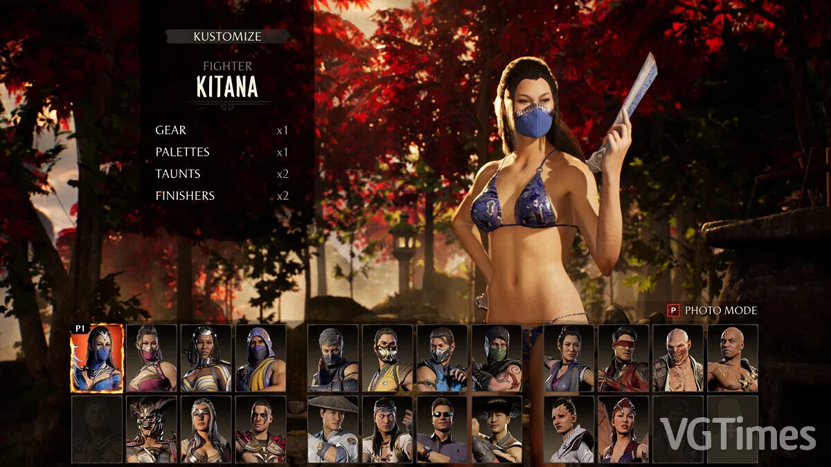 Mortal Kombat 1 — Китана в бикини