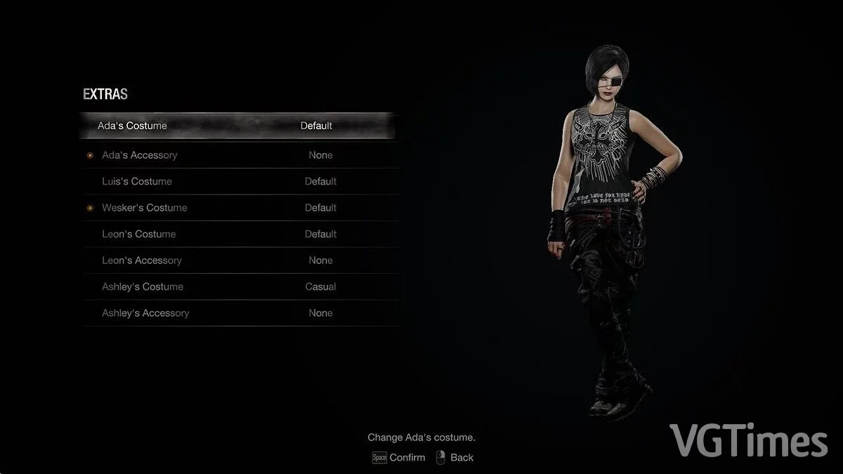Resident Evil 4 Remake: Separate Ways — Костюм Visual Kei для Ади