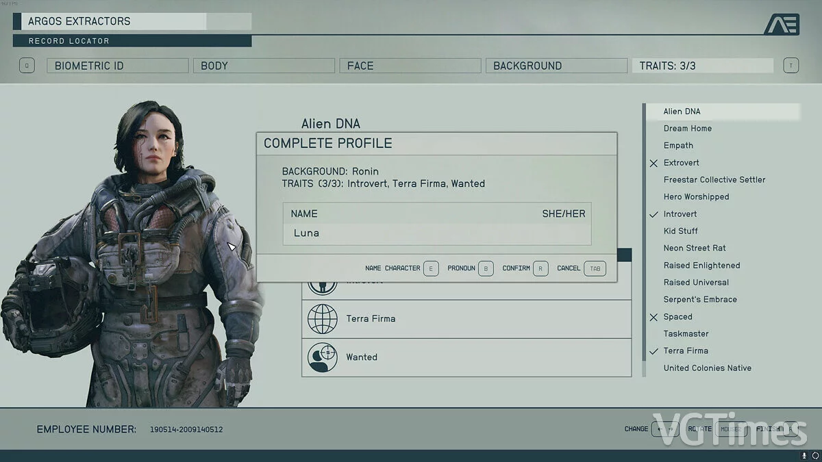 Starfield — Луна - жіночий пресет