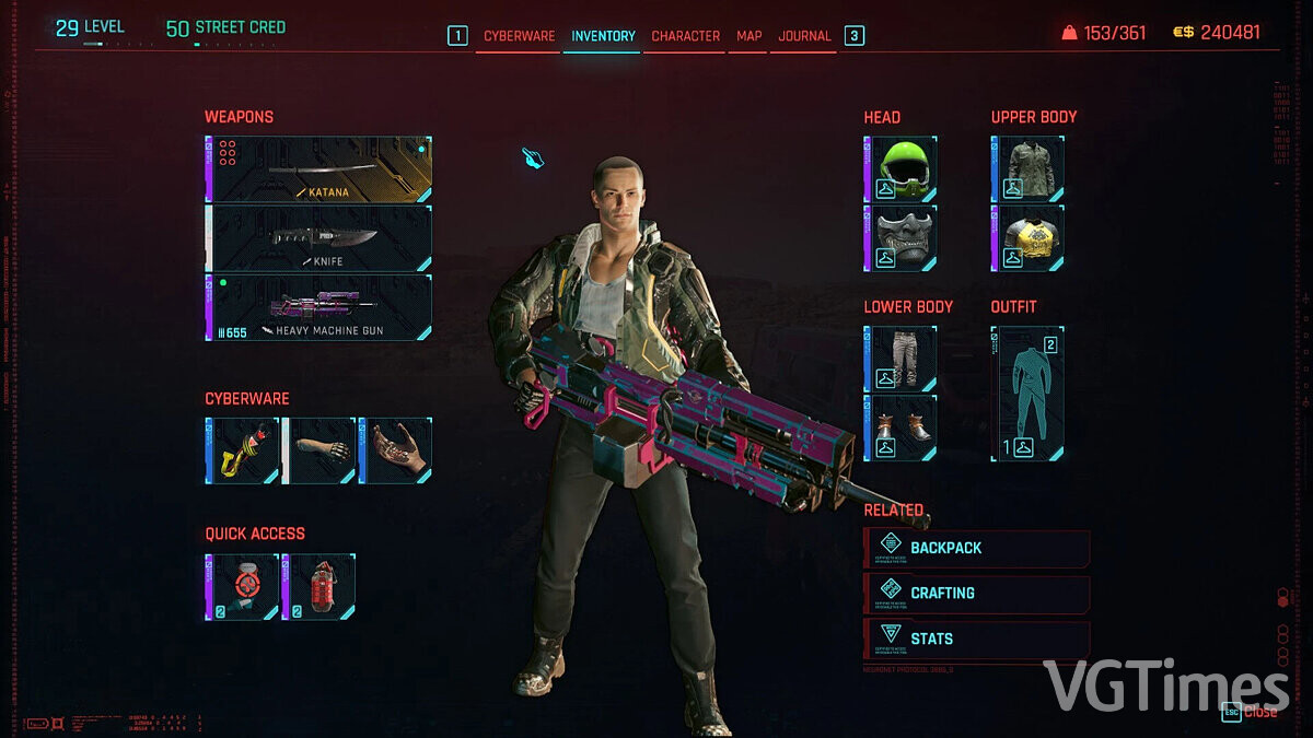 Cyberpunk 2077 — Reworked machine guns