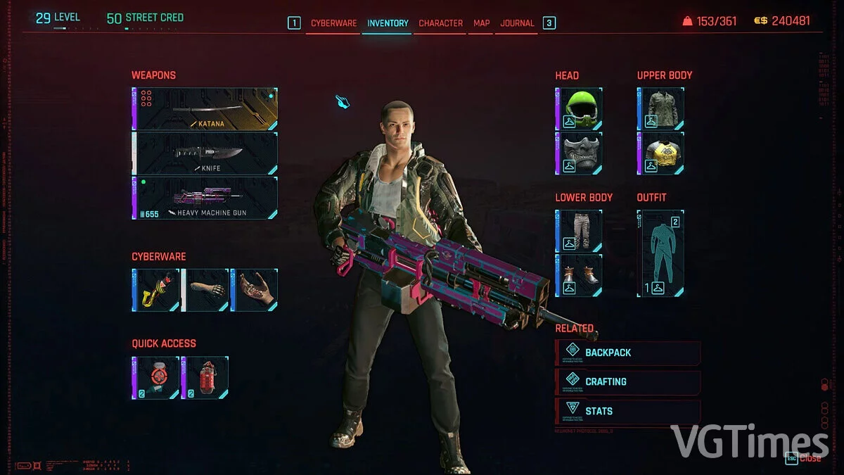 Cyberpunk 2077 — Reworked machine guns