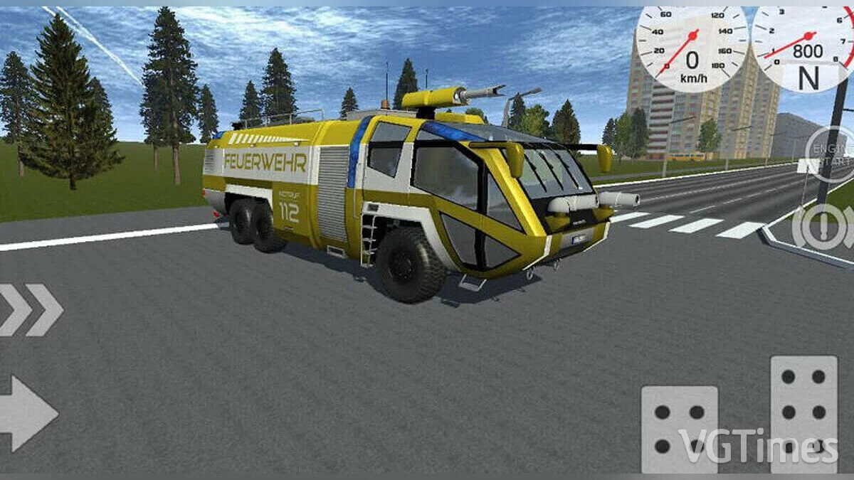 Simple Car Crash Physics Sim — Fire engine