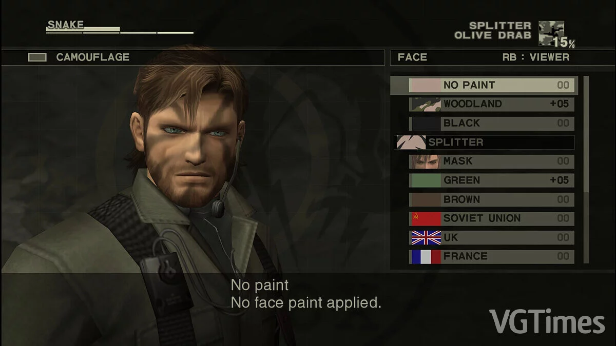 Metal Gear Solid 3: Snake Eater - Master Collection Version — Face coloring in high resolution