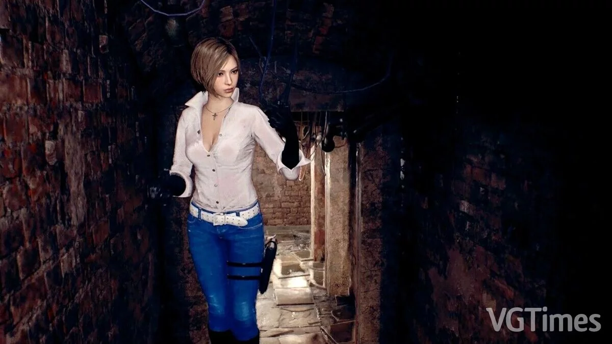 Resident Evil 4 Remake: Separate Ways — traje de mezclilla sexy