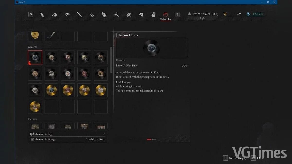 Lies of P — Сохранение со всеми предметами коллекционирования и достижениями