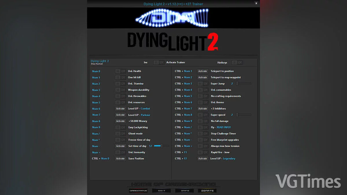 Dying Light 2 Stay Human — Trainer (+27) [1.12]