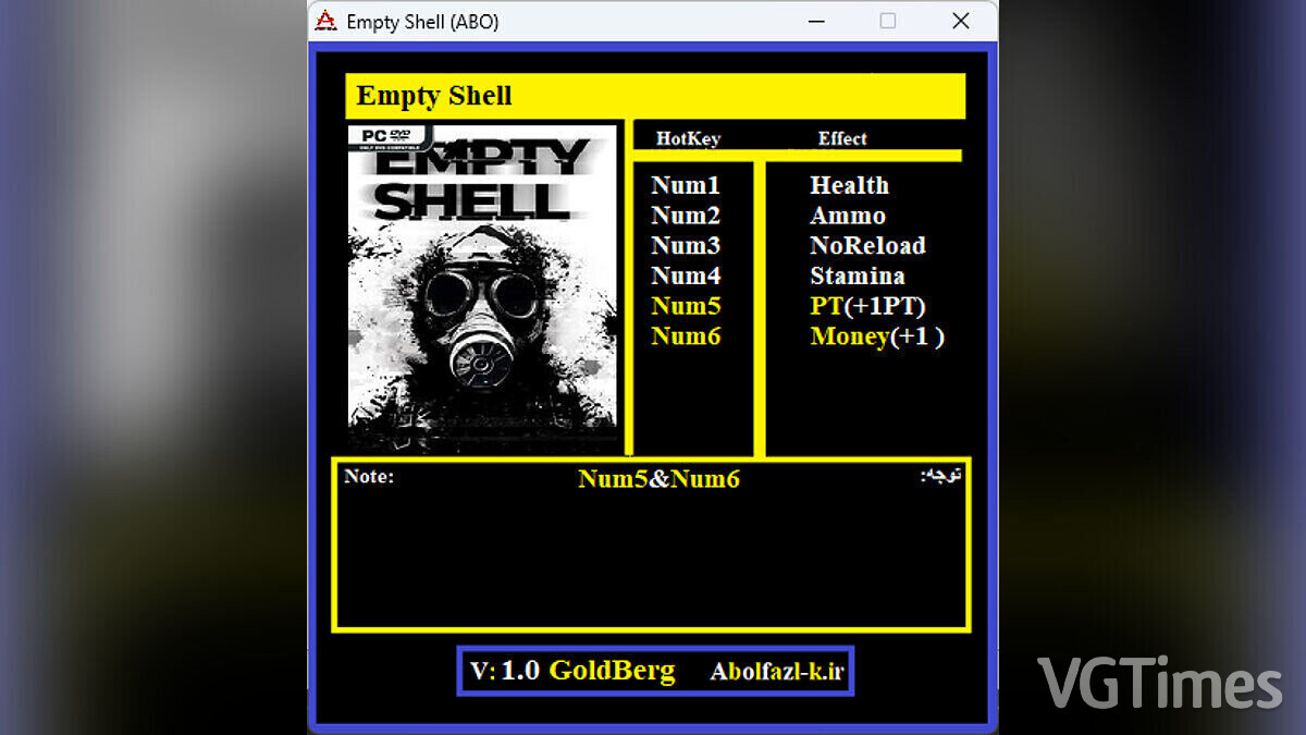 Empty Shell — Trainer (+6) [1.0]