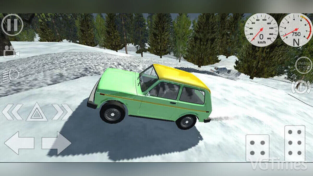 Simple Car Crash Physics Sim — Зимнее бездорожье