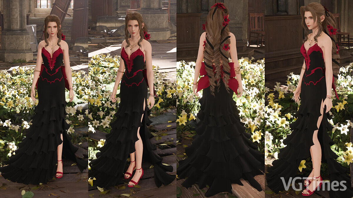 Final Fantasy VII Remake — Aerith's black evening dress