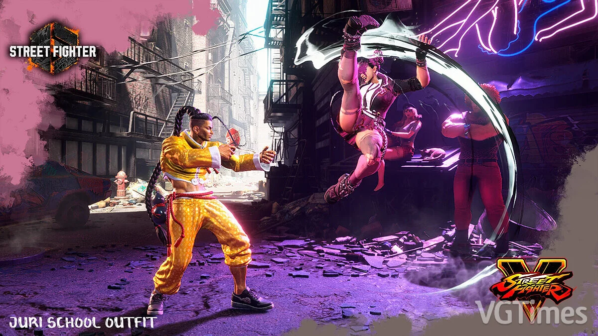 Street Fighter 6 — Юри в школьной форме