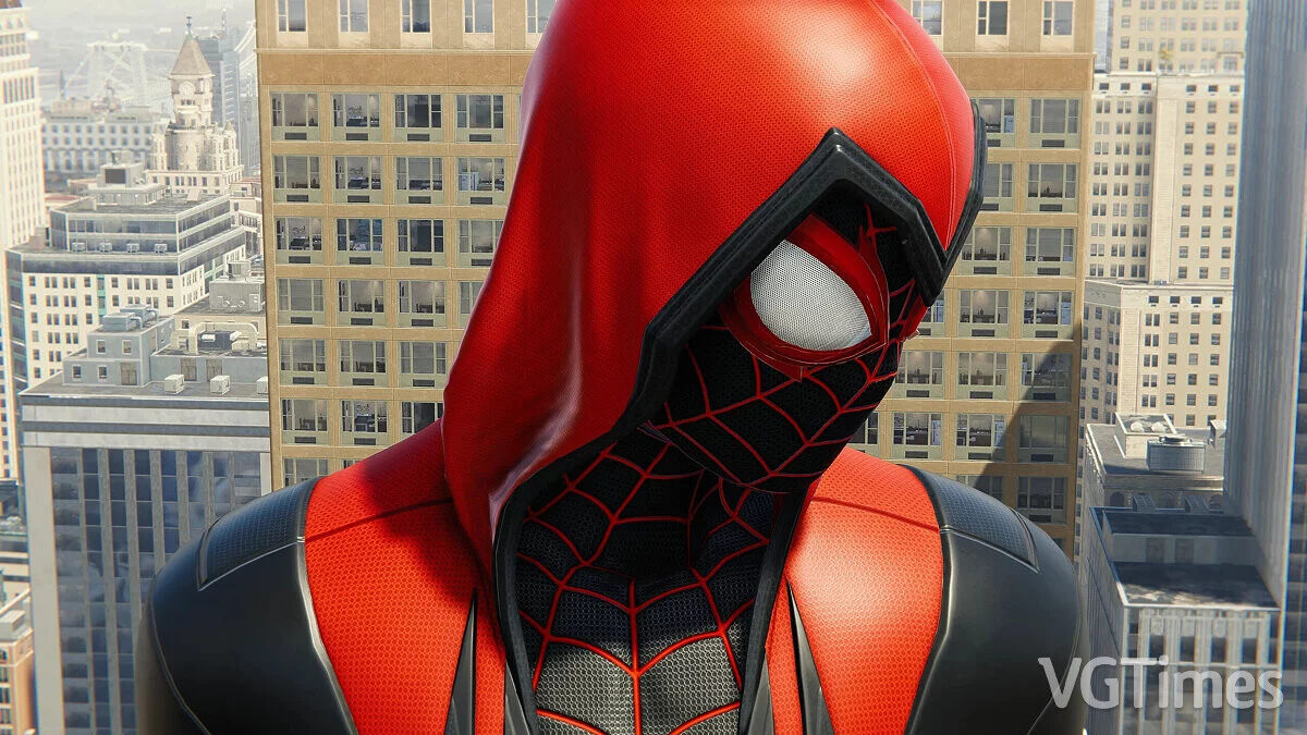 Marvel&#039;s Spider-Man Remastered — Miles' Crimson Hood Costume