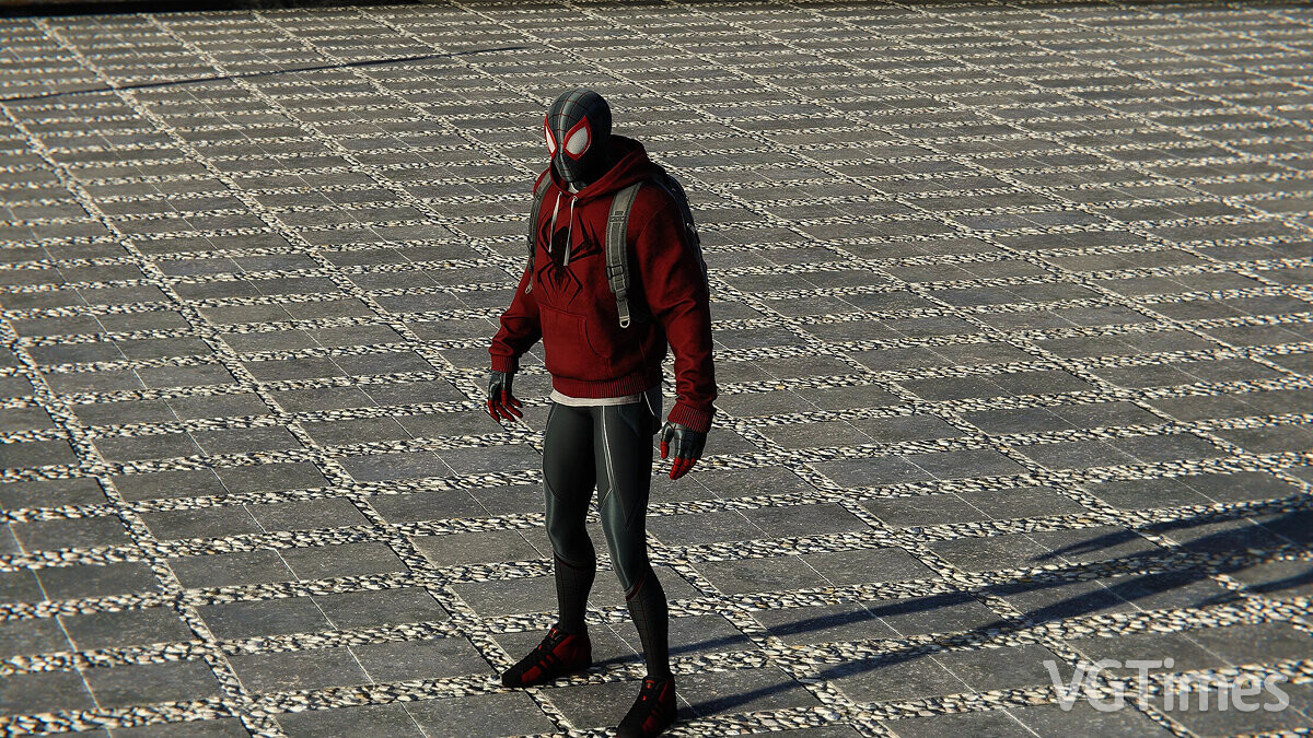 Marvel&#039;s Spider-Man Remastered — Miles costume with backpack