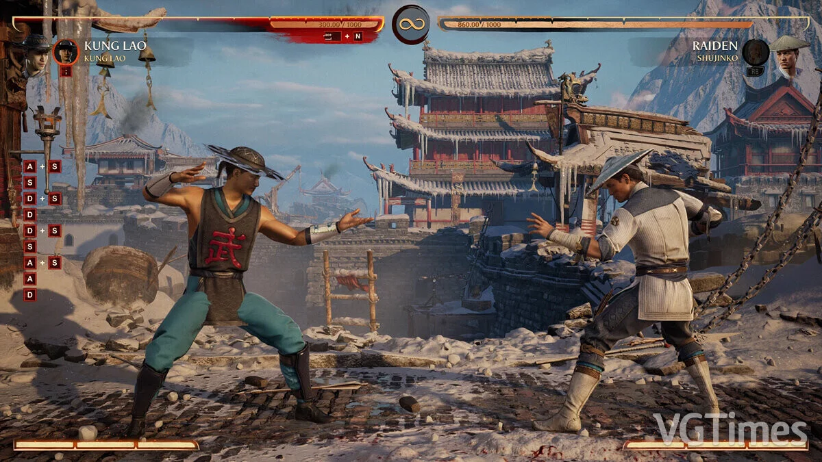 Mortal Kombat 1 — Kung Lao con ropa del juego Mortal Kombat 2