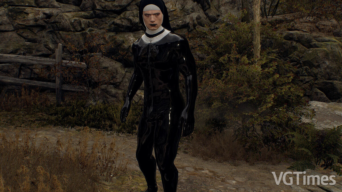 Resident Evil 4 Remake (2023) — Leon in latex nun costume