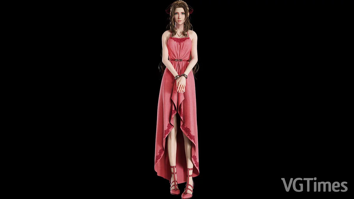 Final Fantasy VII Remake — El vestido normal de Aerith.