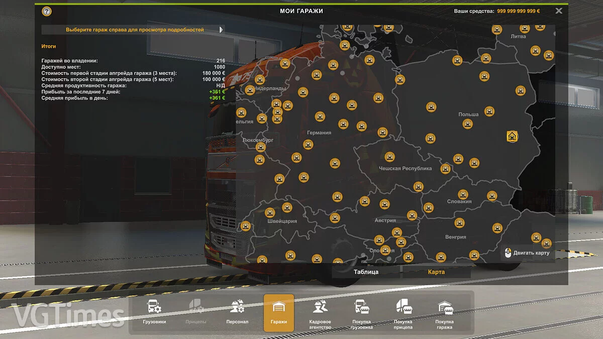 Euro Truck Simulator 2 — Saving 999,999,999,999 euros, all roads and DLC explored