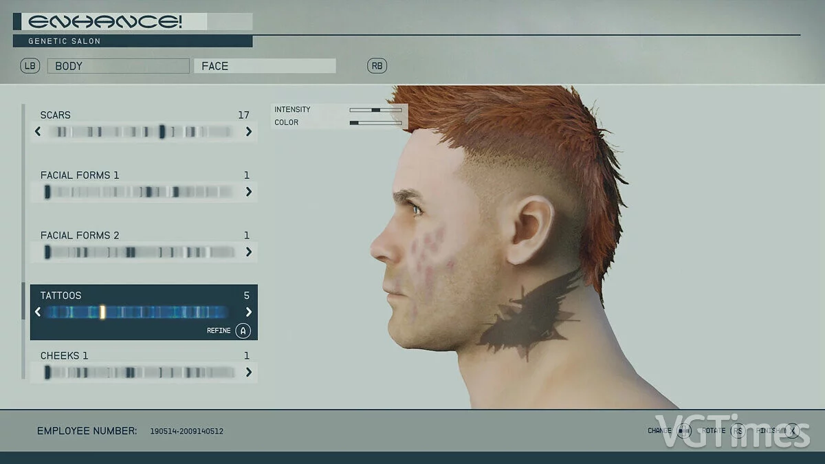 Starfield — Татуировки на шее UC Red Devil