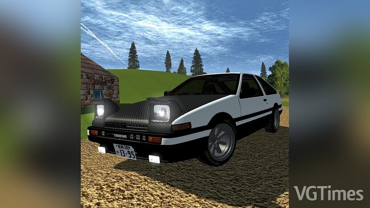 Simple Car Crash Physics Sim — Toyota AE86 Trueno