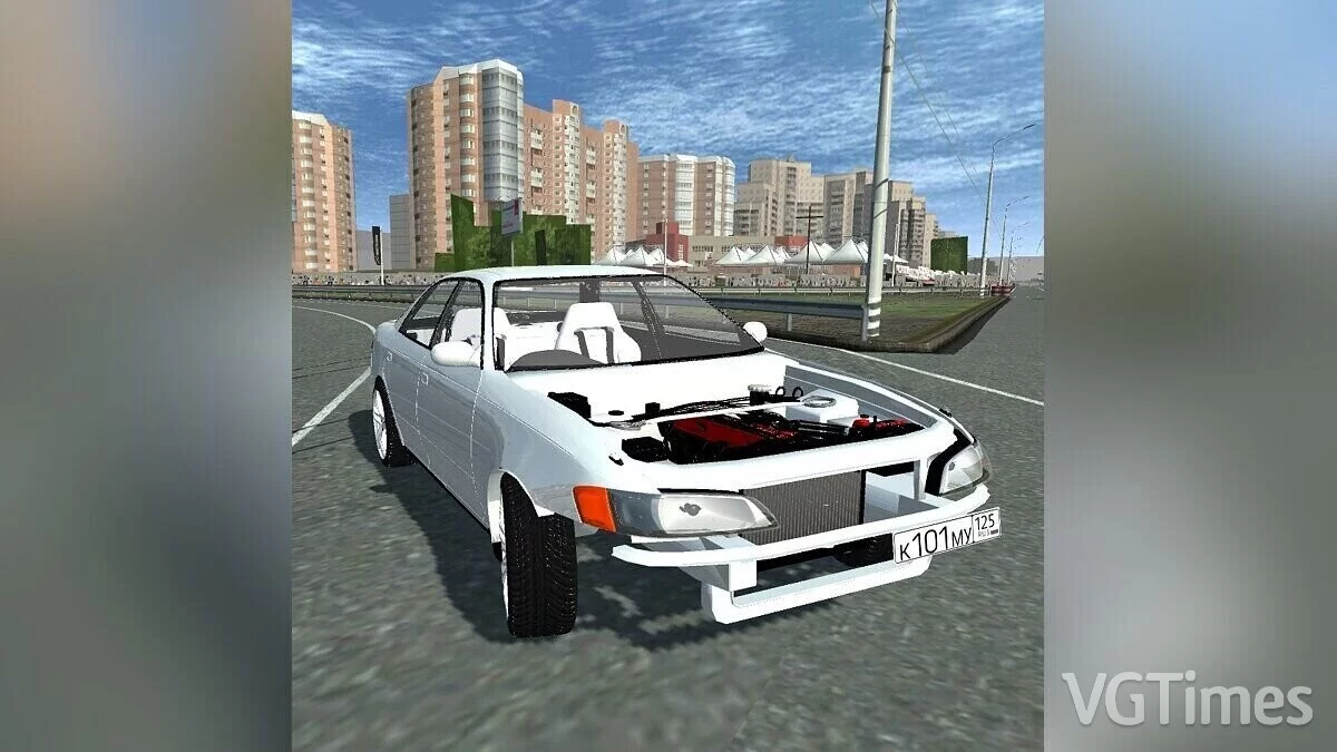 Simple Car Crash Physics Sim — Toyota Mark 2 is stuck