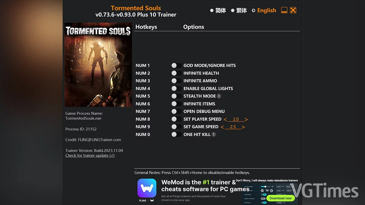 Tormented Souls — Trainer (+10) [0.73.6 - 0.93]