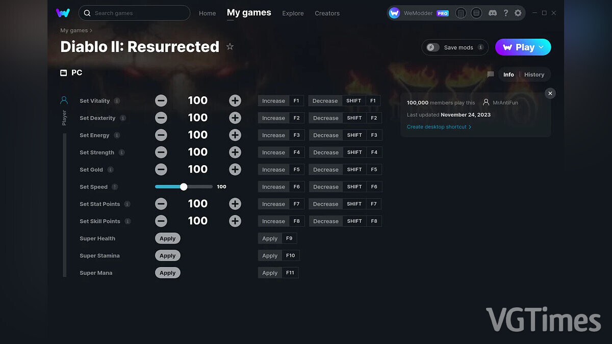 Diablo 2: Resurrected — Trainer (+11) from 11/24/2023 [WeMod]