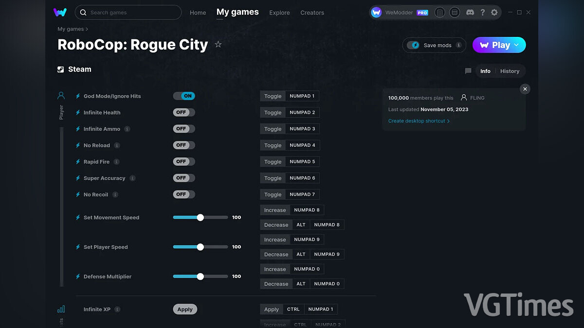 RoboCop: Rogue City — Trainer (+17) from 11/05/2023 [WeMod]