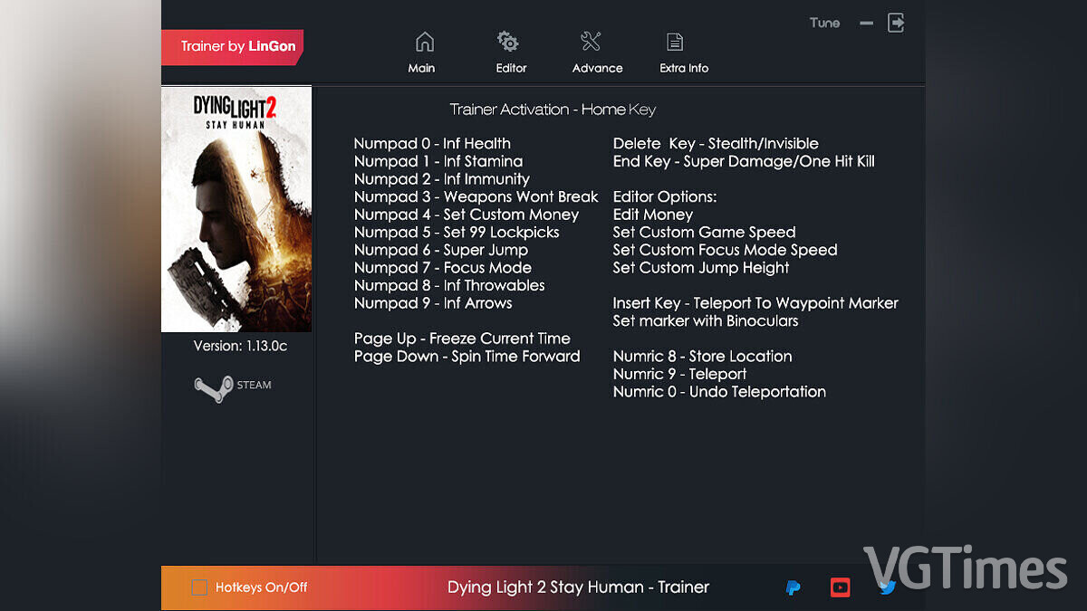 Dying Light 2 Stay Human — Trainer (+18) [1.0.3 - 1.13.0c]