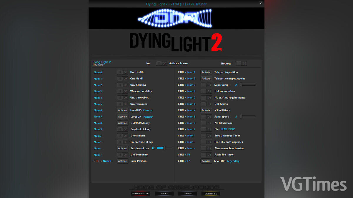 Dying Light 2 Stay Human — Trainer (+27) [1.13]