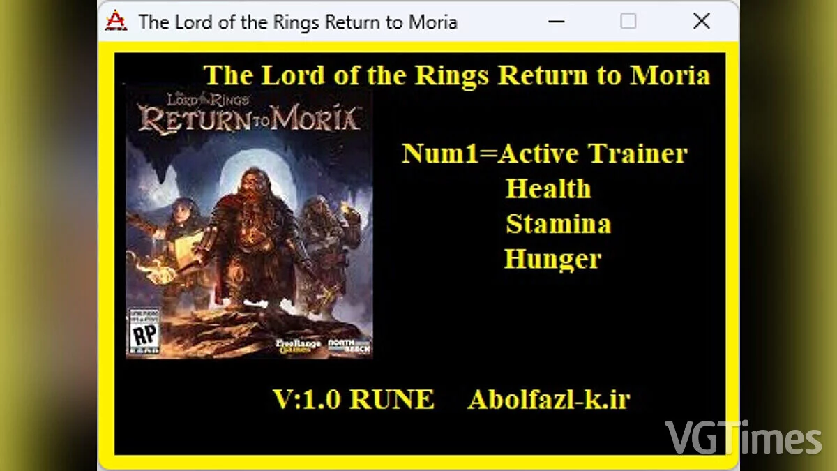 The Lord of the Rings: Return to Moria — Trainer (+3) [1.0]