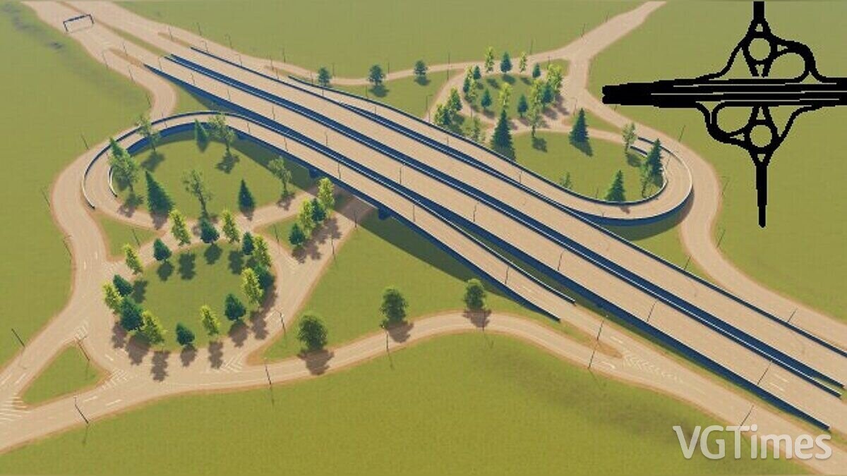 Cities: Skylines — Dumbbell interchange