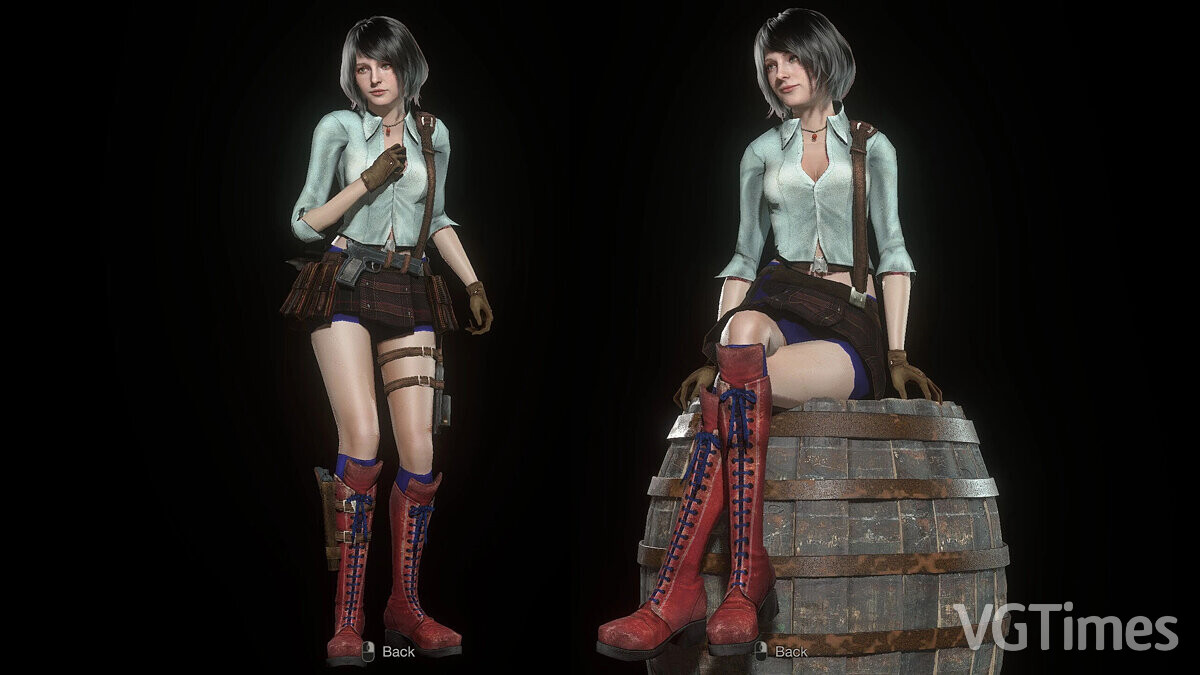 Resident Evil 4 Remake (2023) — Ashley in clothes from the game DMC3