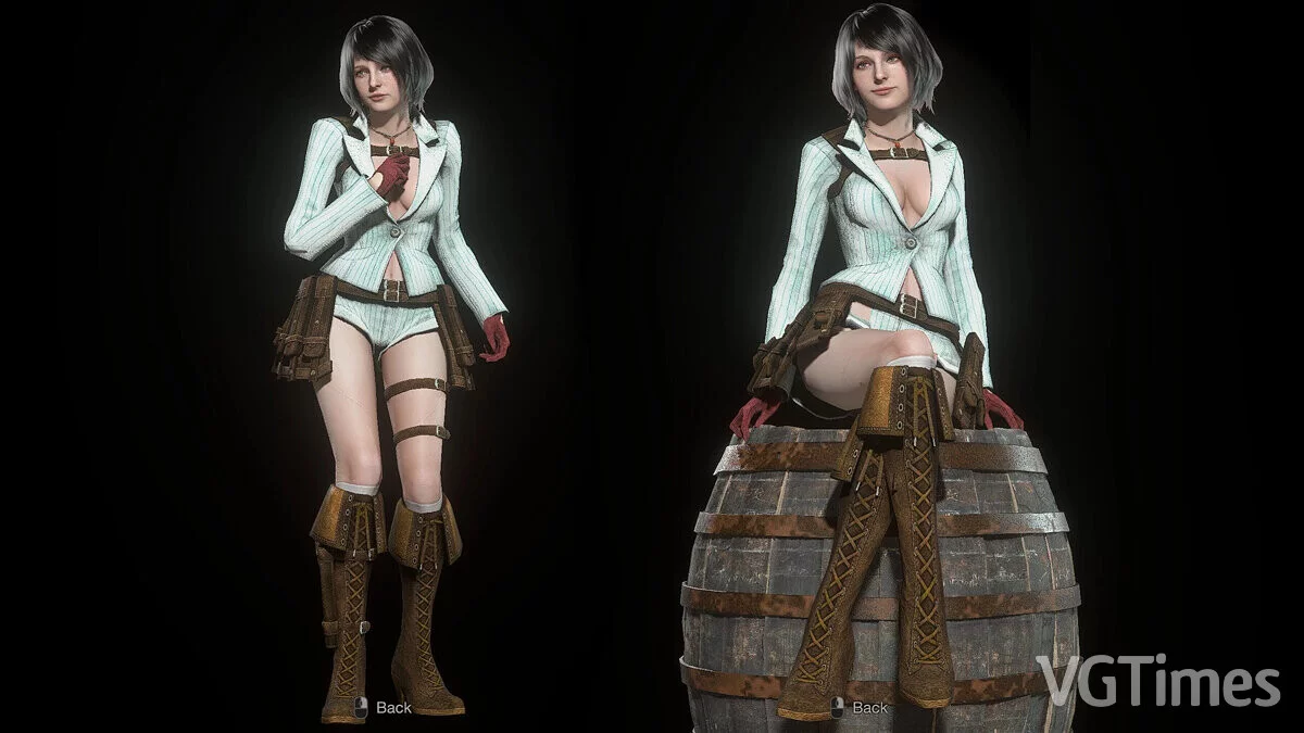 Resident Evil 4 Remake (2023) — Ashley in clothes from the game DMC4