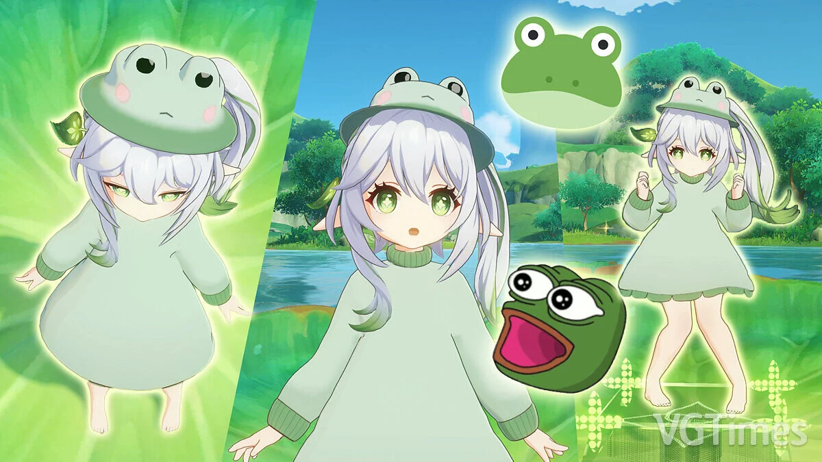 Genshin Impact — Nahida in a frog costume